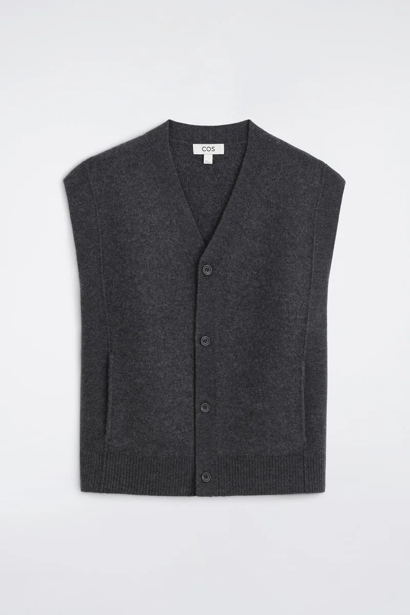 Buttoned Boiled-Wool Vest by COS