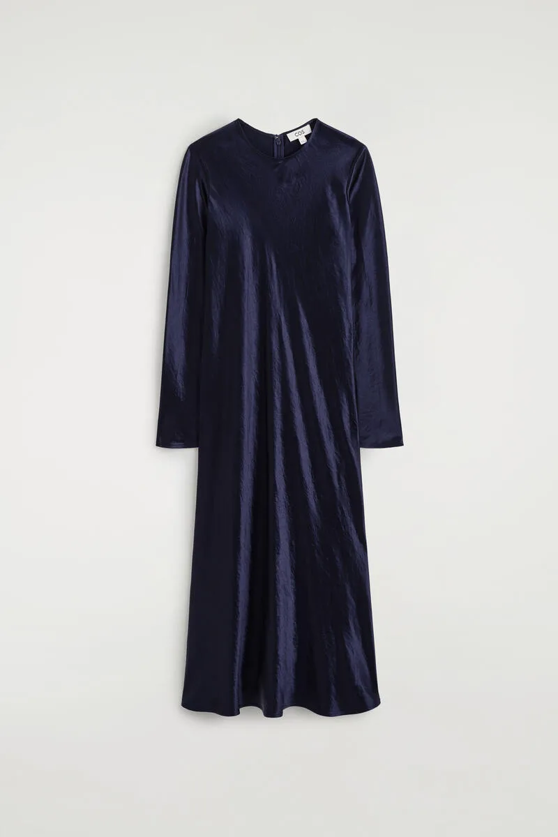 Satin Long-Sleeved Maxi Dress by COS