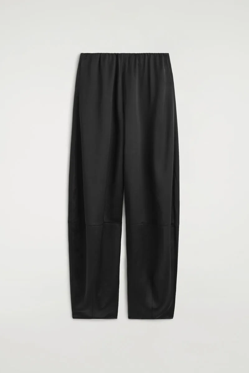 Satin Barrel-Leg Pants by COS