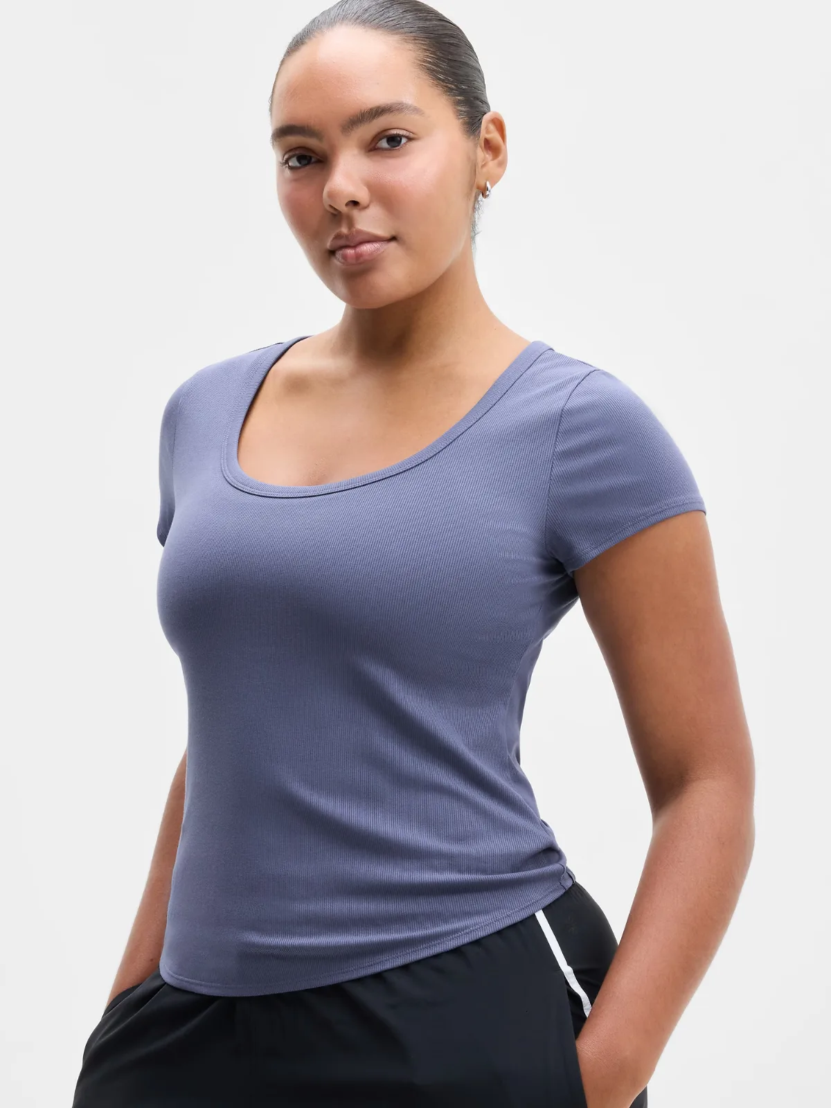 Signature Rib Scoop Tee by Athleta