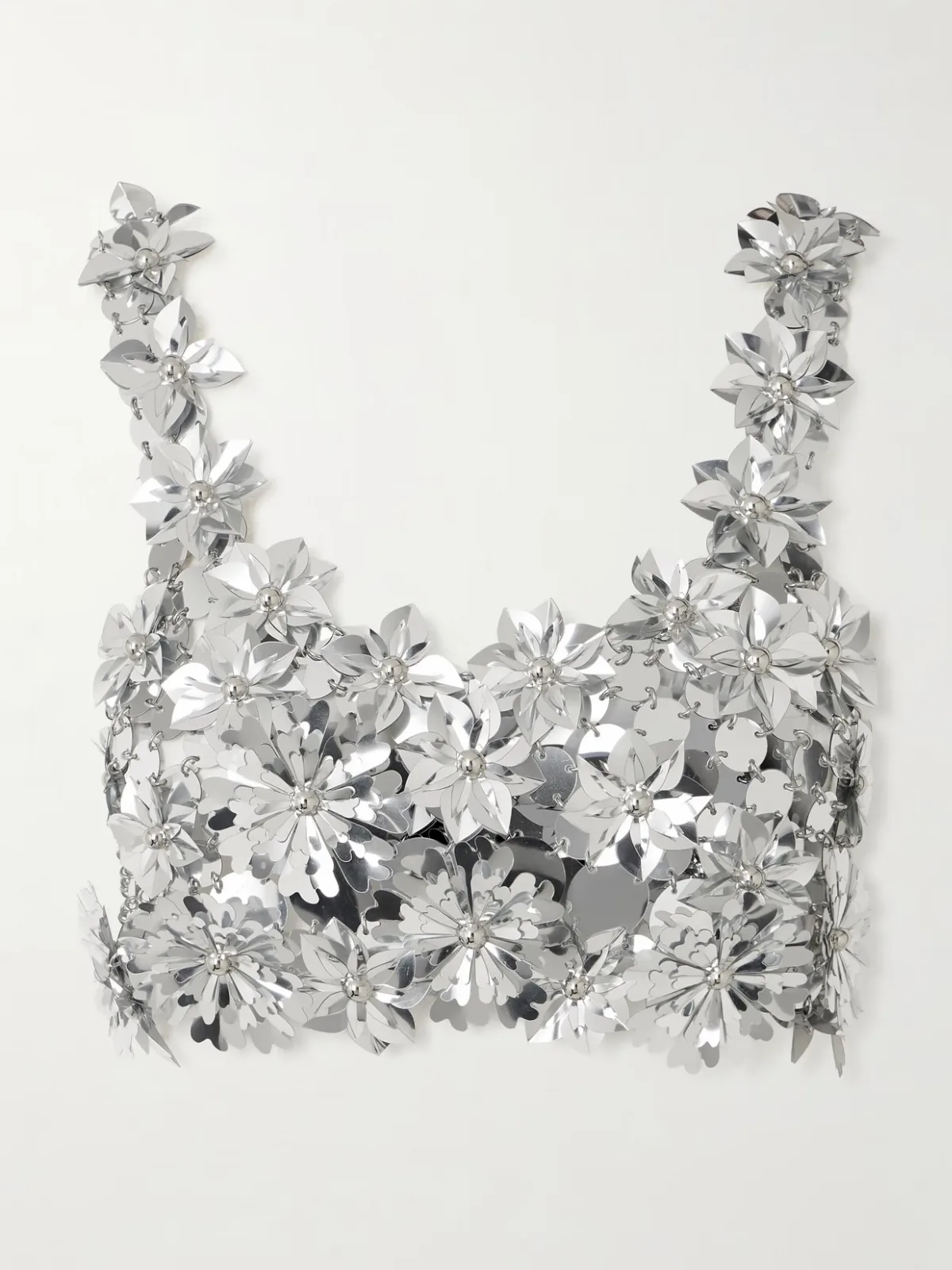 - Cropped Embellished Chainmail Top - by RABANNE