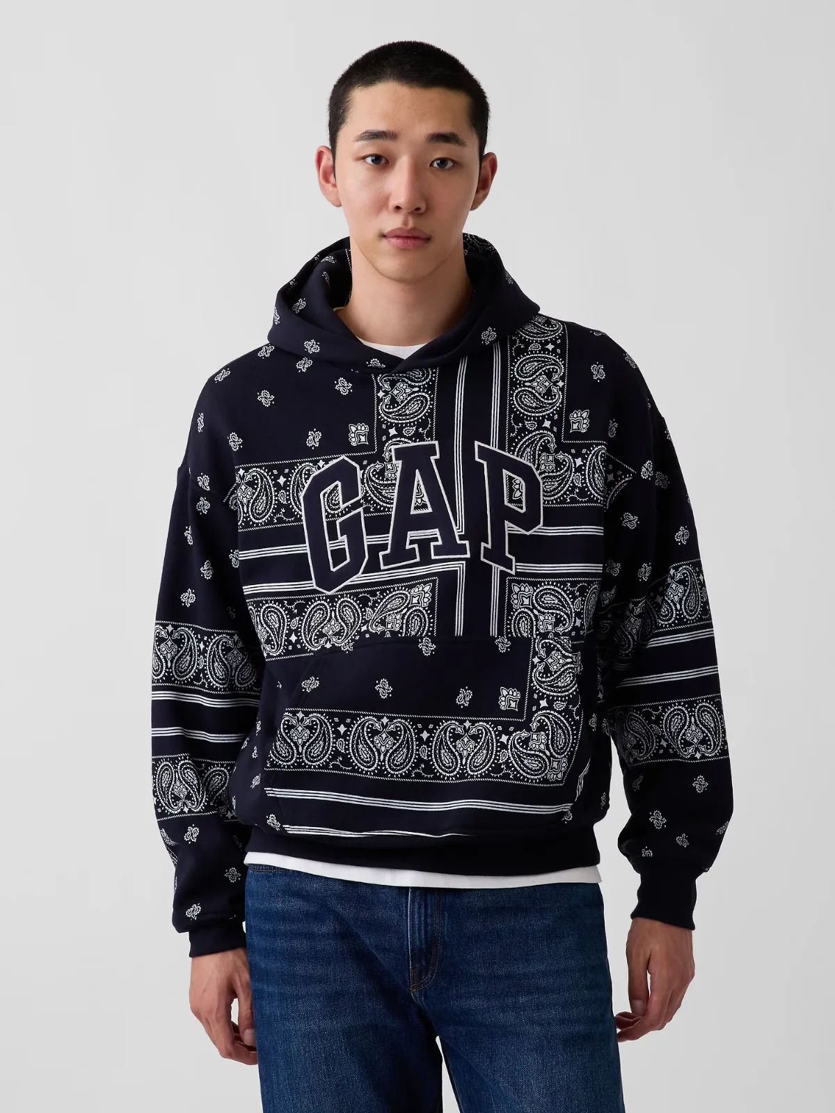 VintageSoft Bandana Oversized Logo Hoodie by Gap
