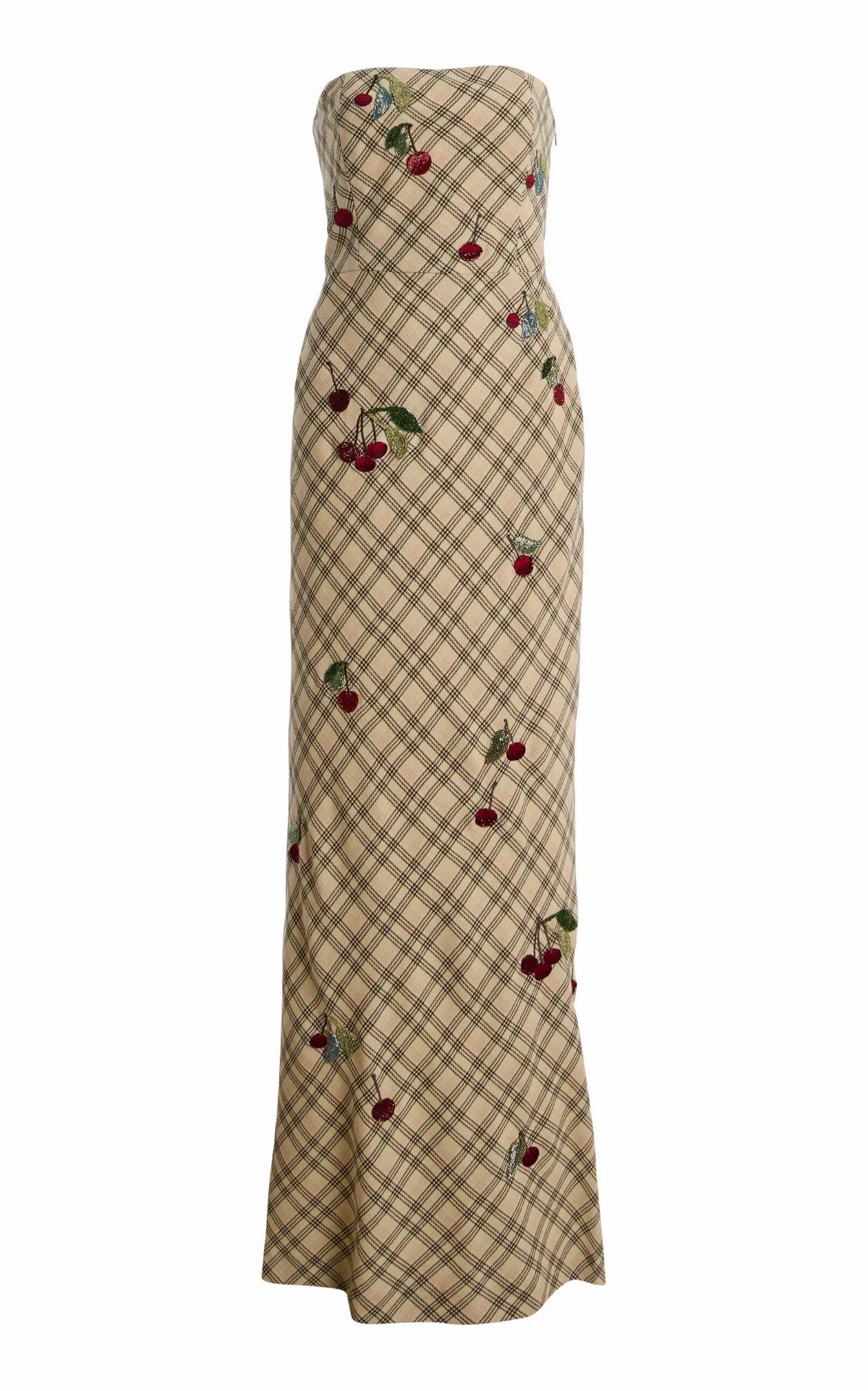 Luna Embroidered Wool Maxi Dress by BERNADETTE
