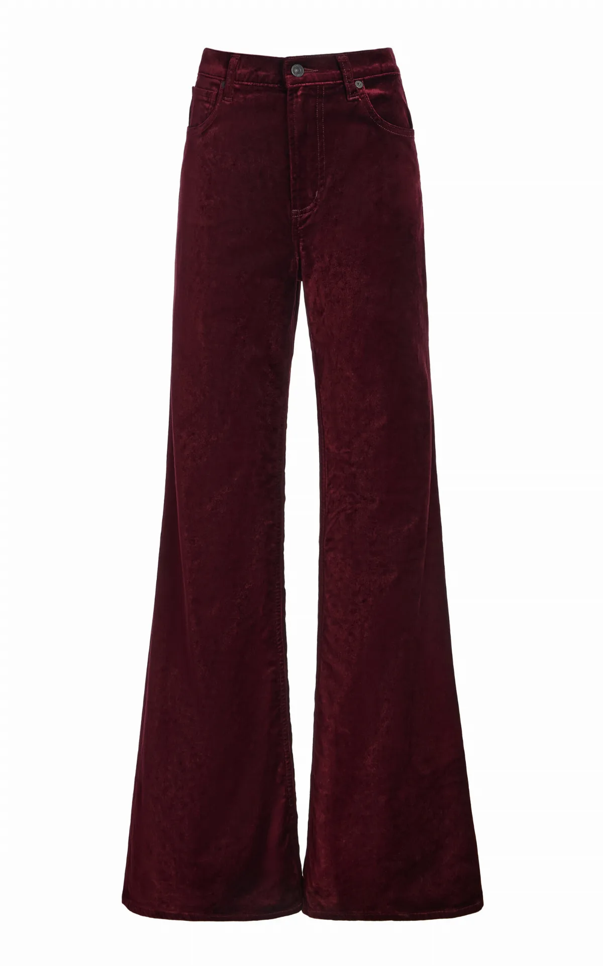 Kimberly 70s Velvet Flared-Leg Pants