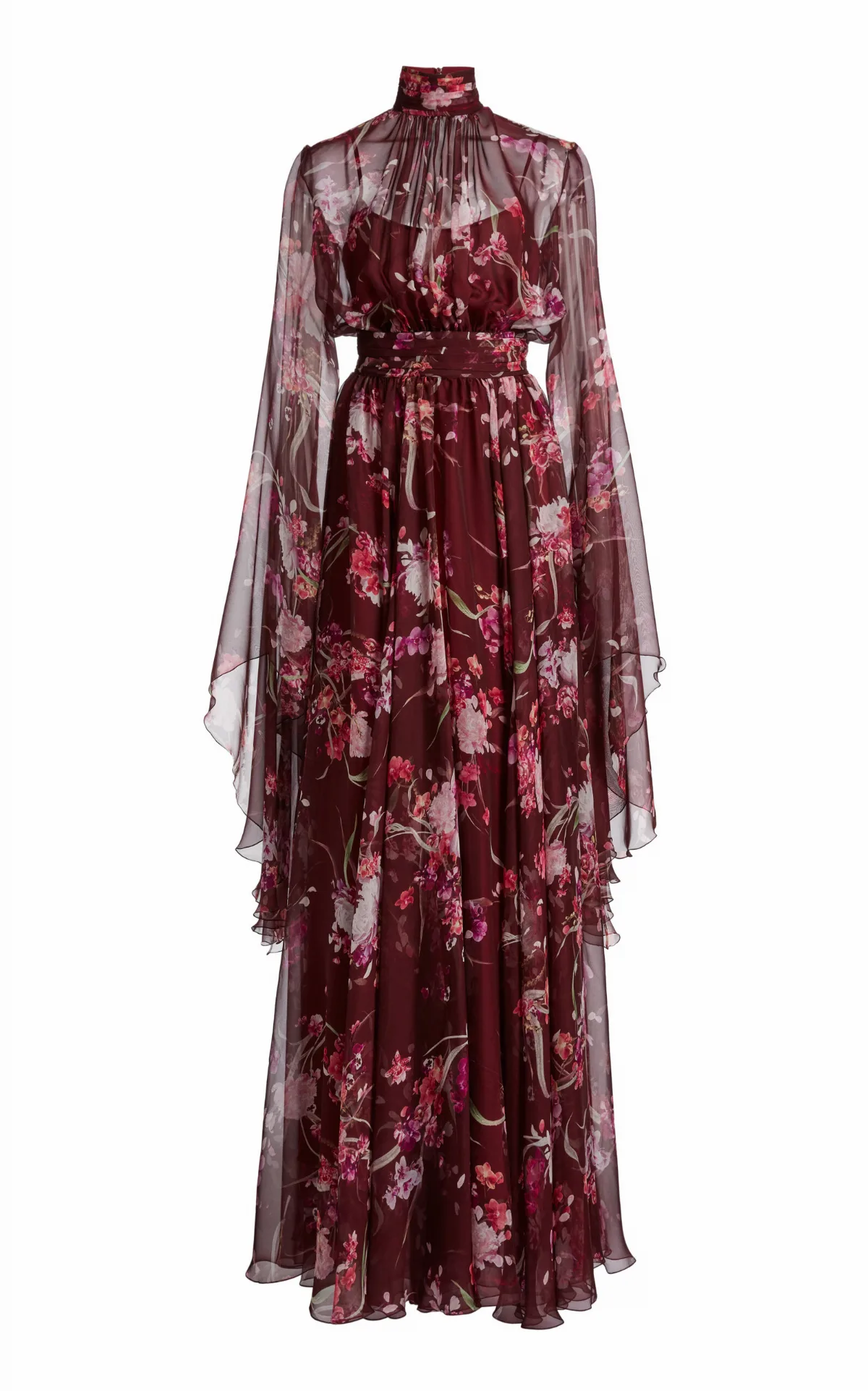 Floral Chiffon Maxi Dress