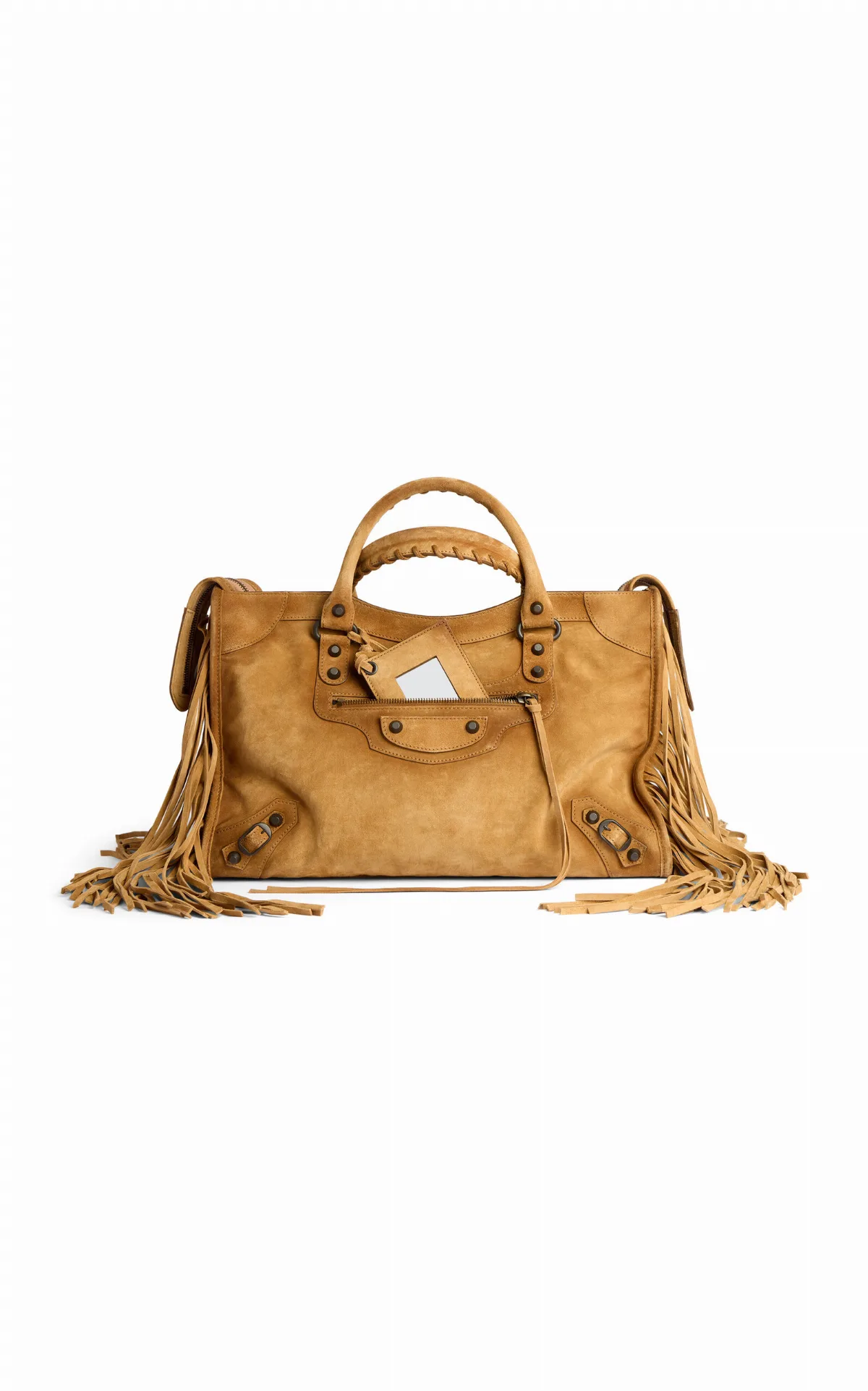 Le City Small Fringed Suede Bag by Balenciaga