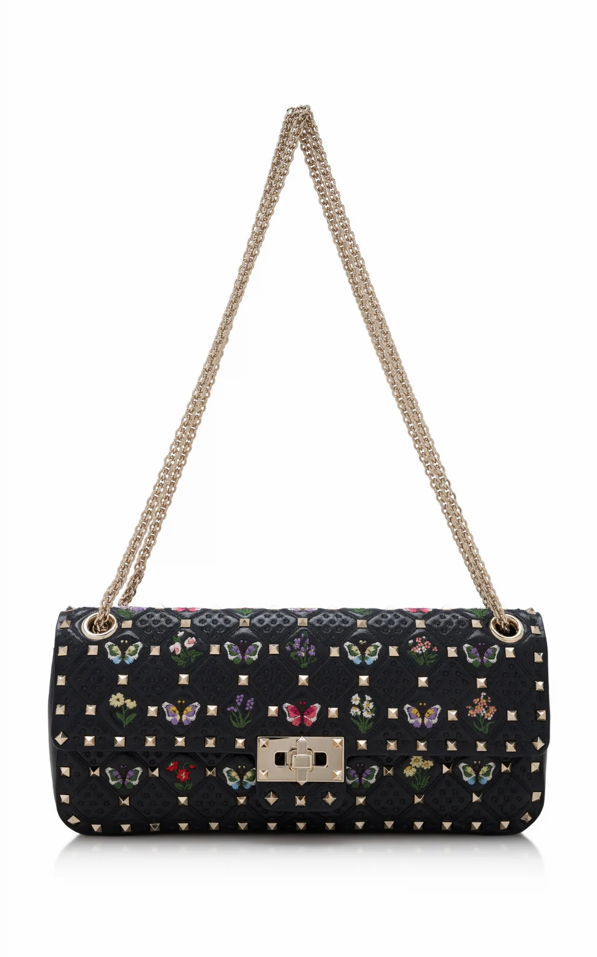 Rockstud Spike Leather Shoulder Bag by Valentino Garavani