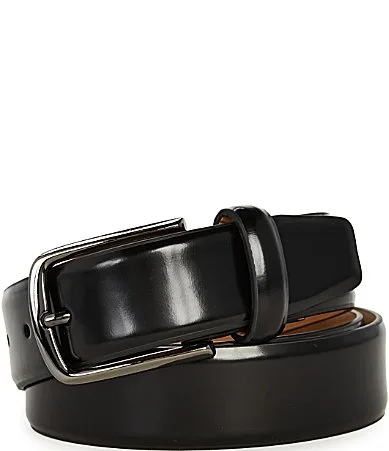 Polished Spazzolato Leather Belt by Roundtree & Yorke