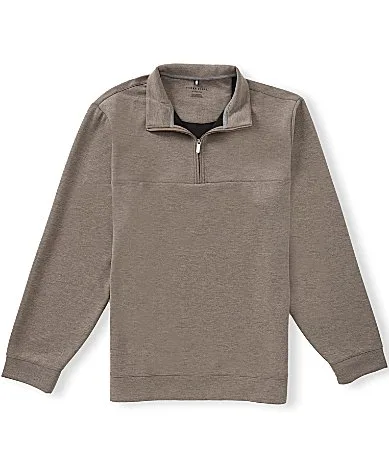 Neoprene Long Sleeve Quarter-Zip Pullover by Perry Ellis