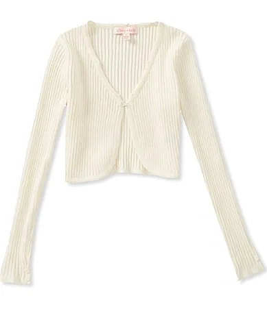Faux Fur Trim Cardigan by Allison & Kelly