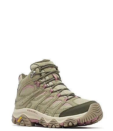 Moab 3 Mid Waterproof Pig Suede Leather Hiking Boots by Merrell