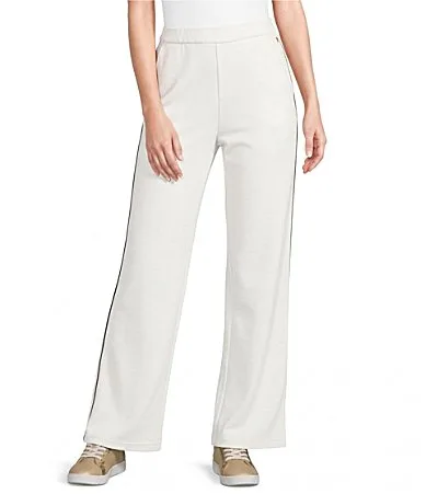 Nassau Serene Soft Knit High Rise Contrast Piping Detail Pull-On Lounge Pants by Lilly Pulitzer