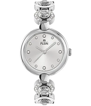 Rebel Crystal Analog Stainless Steel Bracelet Watch by Philipp Plein