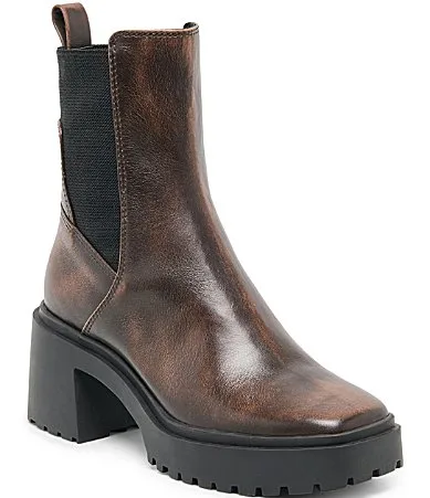 Grizly H2O Distressed Leather Lug Sole Booties by Dolce Vita