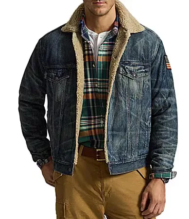 Fleece-Lined Denim Trucker Jacket