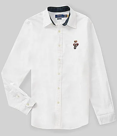 Classic Fit Polo Bear Long Sleeve Woven Shirt by Polo Ralph Lauren