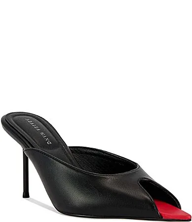 Montserrat Pointed Peep Toe Stiletto Dress Slides by Azalea Wang