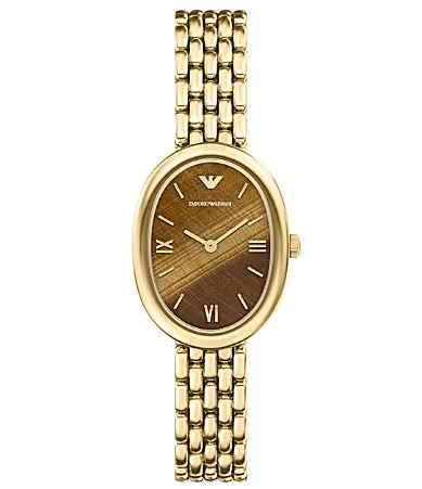 Emporio Armani Sinfonia Quartz Two-Hand Gold-Tone Stainless Steel Bracelet Watch by Armani