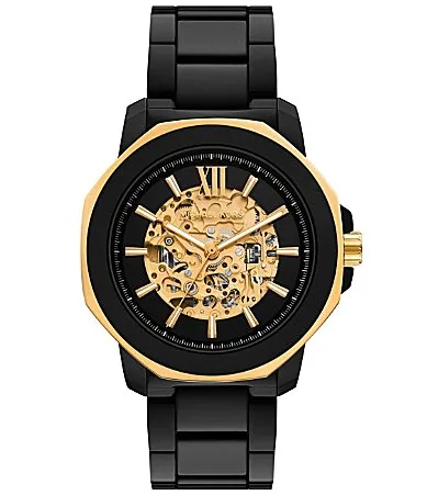 Prescott Automatic Black Ceramic and Stainless Steel Bracelet Watch by MICHAEL Michael Kors