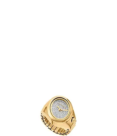 Maude Two-Hand Gold-Tone Stainless Steel Watch Ring by MICHAEL Michael Kors