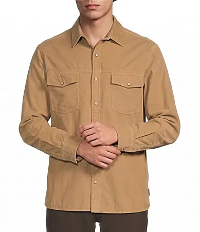 Stockyards Collection Solid Garment Wash Corduroy Shirt