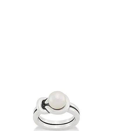 Elegant Pearl Knot Sterling Silver Ring by James Avery