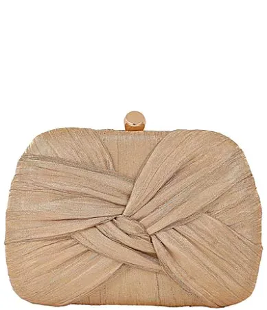 Jasmine Metallic Twist Tie Clutch by Badgley Mischka
