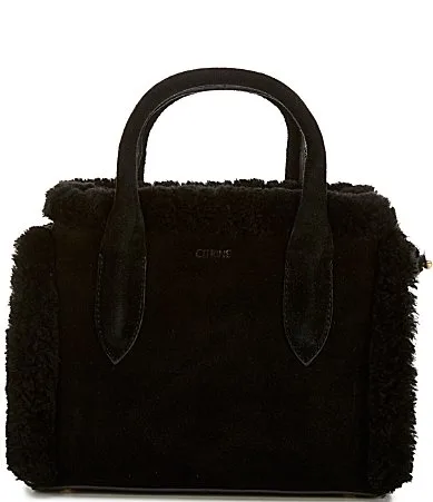 Emerson Shearling Satchel Bag by Citrine