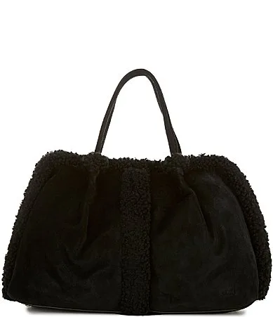 Phillipa Shearling Satchel Bag by Citrine