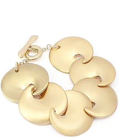 Robert Lee Morris Soho Molten Statement Link Line Toggle Bracelet by Lee