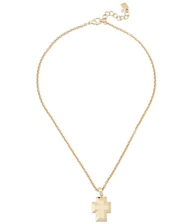 Robert Lee Morris Soho Archival Cross Short Pendant Necklace