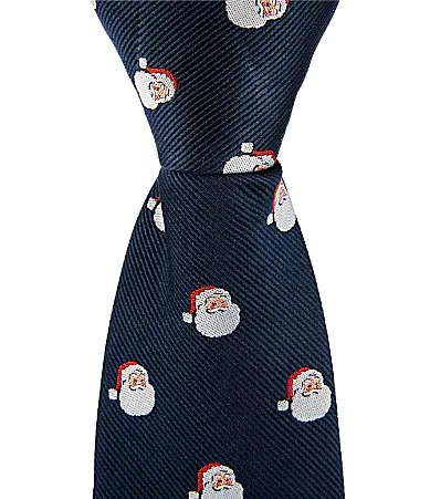 Santa Face Pattern 14 Zipper Tie by Class Club
