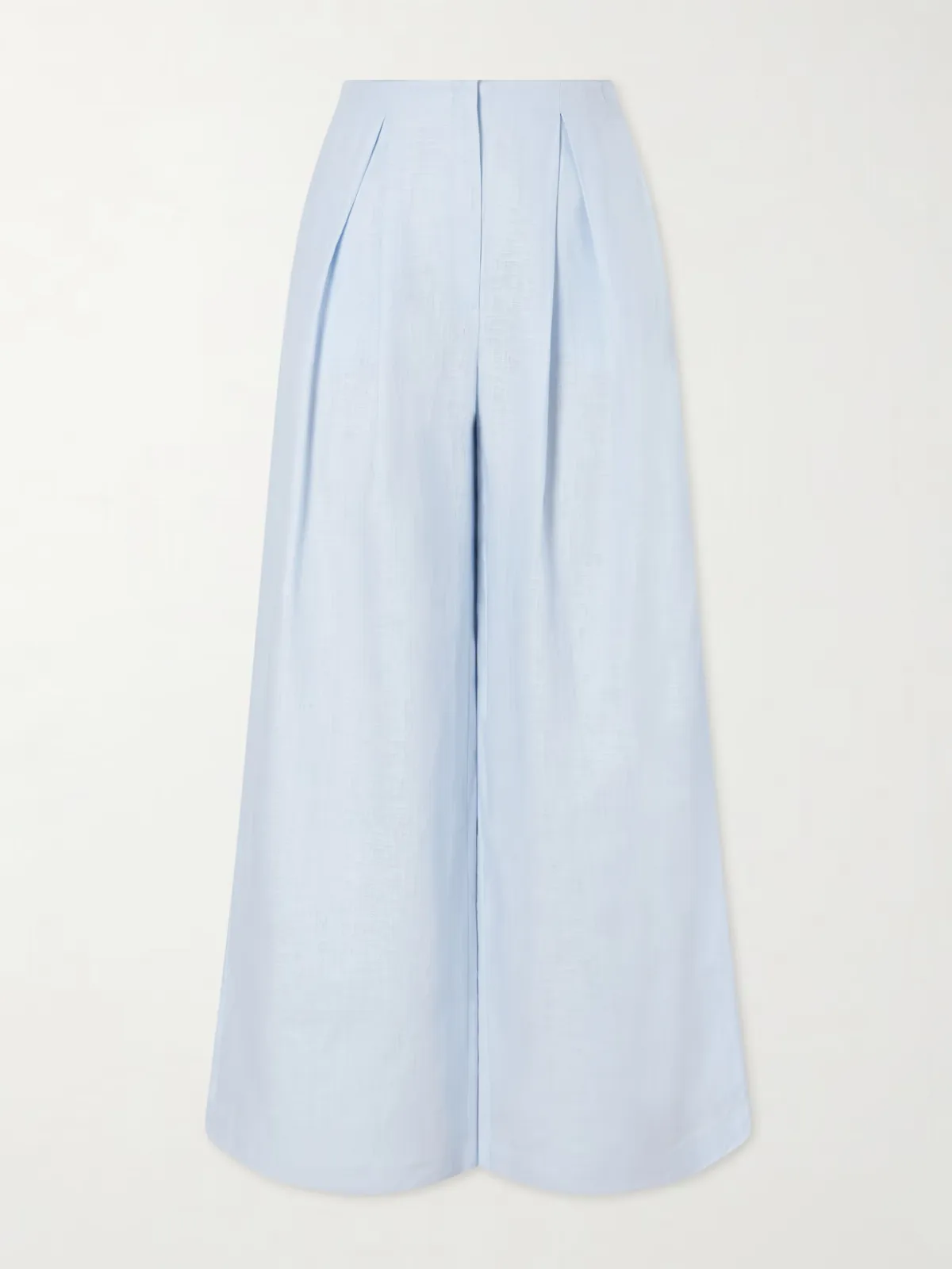 - Naces Pleated Linen Wide-leg Pants -