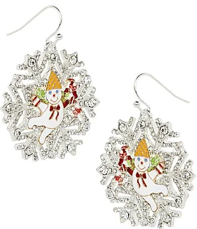 Mr. Bingle Snowflake Drop Earrings by Merry & Bright