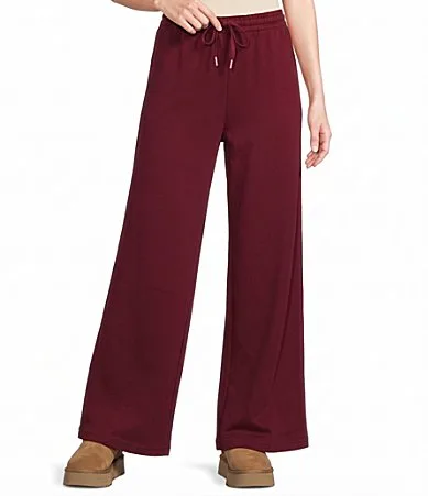 Drawstring Waistband Wide Leg Pants