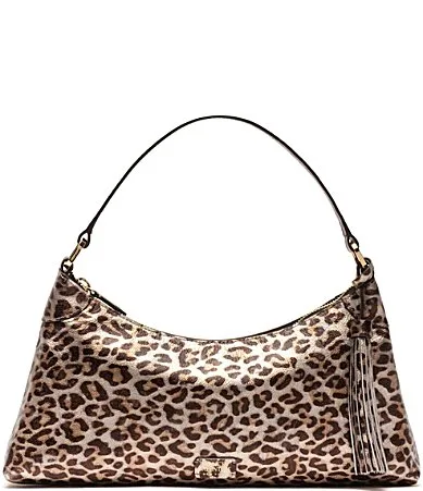 Tibbie Metallic Leopard Shoulder Bag by Frances Valentine