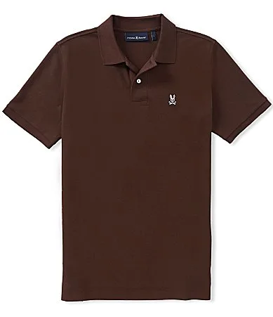 Classic Short Sleeve Solid Polo Shirt by Psycho Bunny