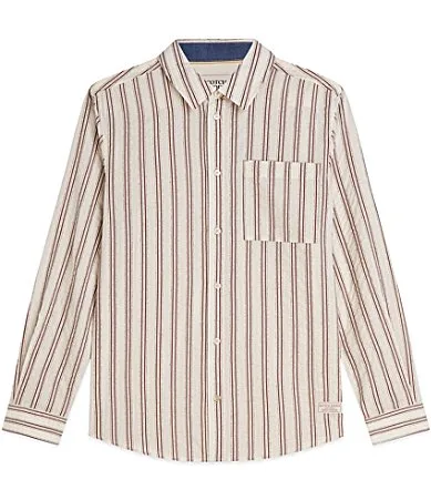 Textured Stripe Long Sleeve Woven Shirt by Scotch & Soda