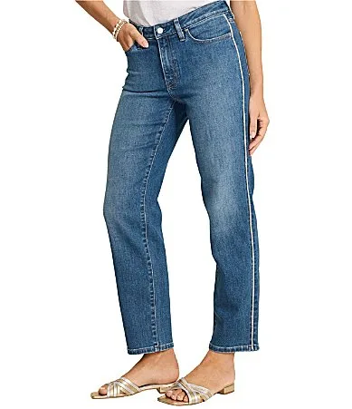 Denim Mid Rise Straight Leg Ankle Length Jeans by Tommy Bahama