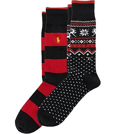 Reindeer Rugby Socks 2-Pack