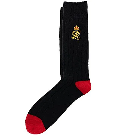 Crest Embroidery Novelty Crew Socks by Polo Ralph Lauren