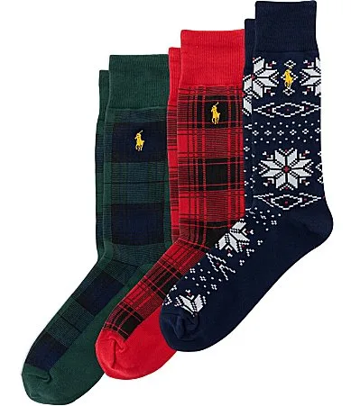 Holiday Pattern Socks 3-Pack