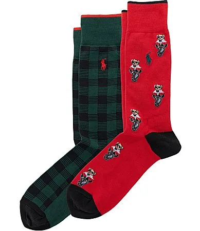 Royal Holiday Mini Bear Socks 2-Pack