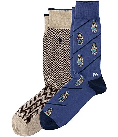 Litchfield Mini Bear Socks 2-Pack by Polo Ralph Lauren