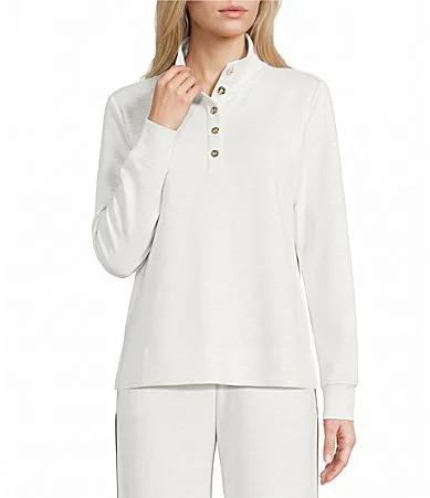Cowie Soft Knit High Mock Neck Long Sleeve UPF 50 Pullover by Lilly Pulitzer