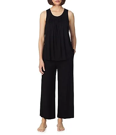 DKNY Jersey Knit Round Neck Sleeveless Cropped Pajama Set by Donna Karan