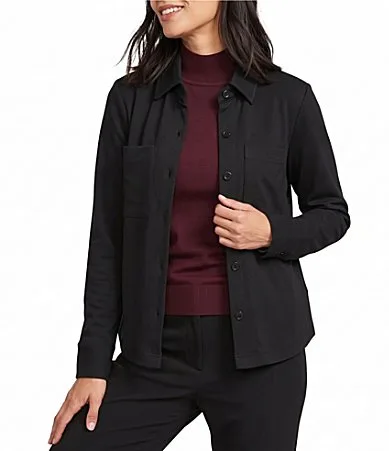 Modern Ease Long Sleeve Button Front Knit Jacket by Investments