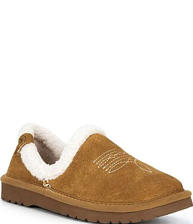 Jackie Square Toe Suede Sherpa Lined Slippers by Ariat