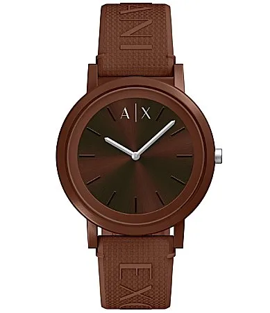 Dale Quartz Two-Hand Silicone Strap Watch by Armani Exchange