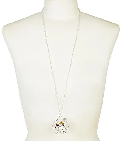 Mr. Bingle Snowflake Long Pendant Necklace by Merry & Bright